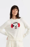 Chinti & Parker Cream Cotton Snoopy Nautical Sweater In Cream