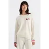Chinti & Parker Cream Wool-cashmere Snoopy Nautical Sweater In White