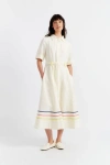 Chinti & Parker Cream Tencel-linen Starboard Dress In Cream