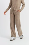 Chinti & Parker Wide Leg Snoopy Track Pants In Camel