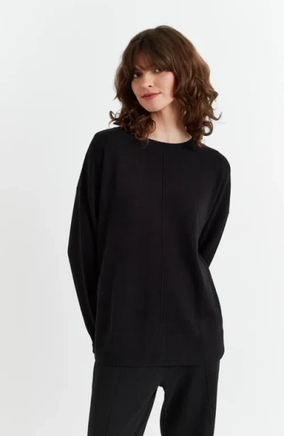 Chinti & Parker Wool-cashmere Slouchy Sweater In Black