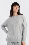 Chinti & Parker Light-grey Wool-cashmere Slouchy Sweater In Light Grey