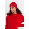 Chinti & Parker Knitted Beanie In Velvet Red