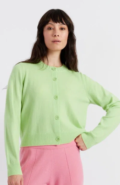 CHINTI & PARKER CHINTI & PARKER WOOL CASHMERE BLEND CREW NECK CROPPED CARDIGAN