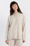 Chinti & Parker Wool Cashmere Blend Relaxed Hoodie Sweater In Light Oatmeal