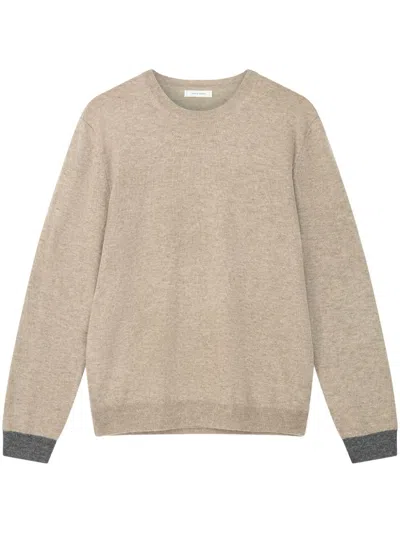 Chinti & Parker Contrast-cuff Sweater In Neutrals