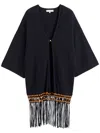 Chinti & Parker Laura Whitmore Beaded Kaftan Dress In Black