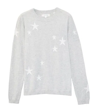Chinti & Parker Cotton Star Pattern Sweater In Greymarlcream