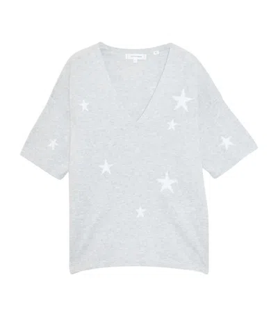 Chinti & Parker Cotton Star Print T-shirt In Greymarlcream