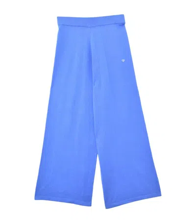 Chinti & Parker Cotton Wide-leg Sweatpants In Blue