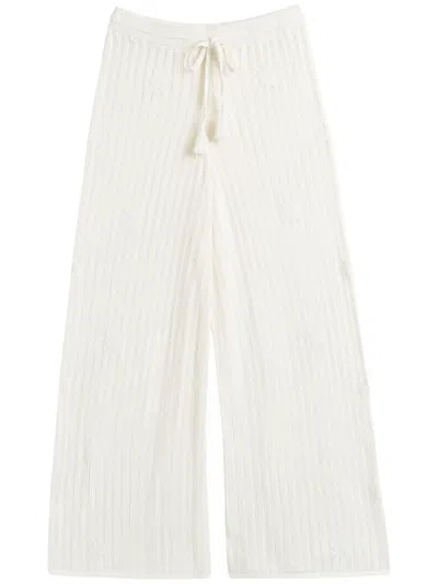 Chinti & Parker Cotton Wide-leg Trousers In White