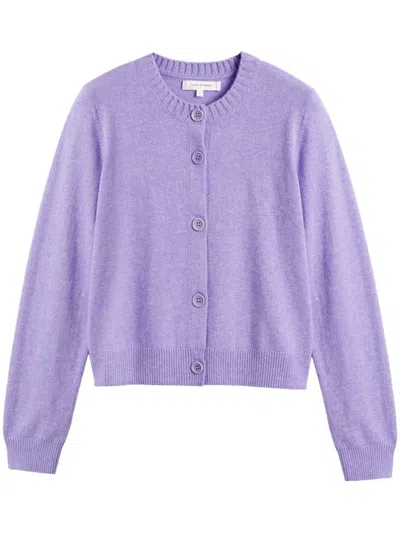 Chinti & Parker Crew-neck Cardigan In Purple