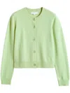 Chinti & Parker Crew-neck Cardigan In Acid Yellow