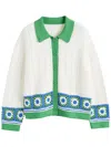 Chinti & Parker Cotton Hand Crochet Shirt In White