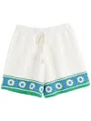 Chinti & Parker Cream Cotton Hand Crochet Shorts In White