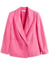 Chinti & Parker Linen Blend Blazer In Pink
