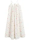 Chinti & Parker Cream Linen-cotton Etoile Sundress In White