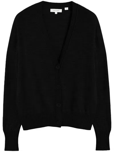 Chinti & Parker Fine-knit Merino Cardigan In Black