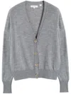 Chinti & Parker Fine-knit Merino Cardigan In Grey