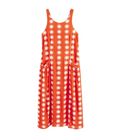Chinti & Parker Formentera Organic-cotton Dress In Orange