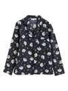 Chinti & Parker Graphic-print Pyjama Shirt In Black