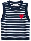 Chinti & Parker Heart Breton Vest In Blue