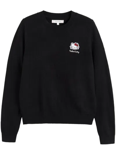 Chinti & Parker Hello Kitty Badge Sweater In Black