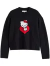 Chinti & Parker Hello Kitty Heart Sweater In Schwarz