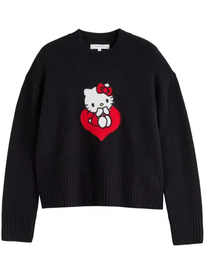 Chinti & Parker Hello Kitty Heart Sweater In Schwarz