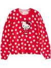 Chinti & Parker Hello Kitty Polka-dot Sweater In Rot