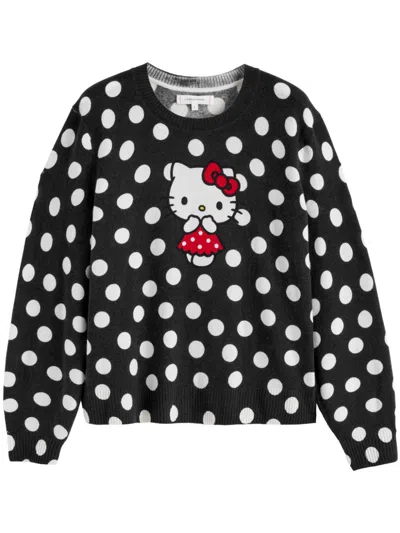 Chinti & Parker Hello Kitty Polka-dot Sweater In Schwarz