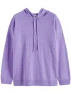 Chinti & Parker Wool Cashmere Blend Relaxed Hoodie Sweater In Purple