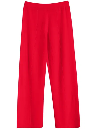 Chinti & Parker Knitted Track Pants In Red
