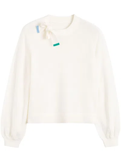 Chinti & Parker Knot-detail Sweater In Neutrals