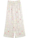 Chinti & Parker La Mer-print Palazzo Pants In Neutrals