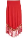 Chinti & Parker Laura Whitmore Beaded Skirt In Red