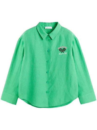 Chinti & Parker Logo-print Shirt In Green