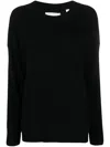 Chinti & Parker Long-sleeve Fine-knit Sweater In Black