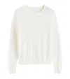 Chinti & Parker The Crop Cashmere Jumper In White