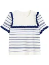Chinti & Parker Nautical Short-sleeves T-shirt In Neutrals