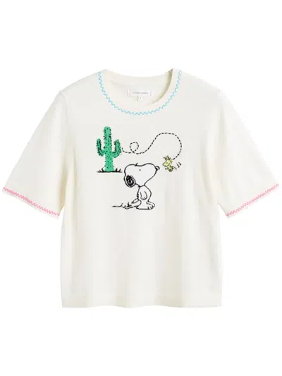 Chinti & Parker Peanuts Vacation T-shirt In Neutrals