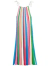 Chinti & Parker Rainbow Cotton Swing Dress In White