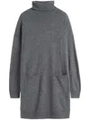 Chinti & Parker Wool-cashmere Rollneck Sweater Dress In Grey