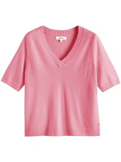 Chinti & Parker Short-sleeve Sweater In Pink
