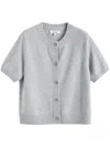 Chinti & Parker Short-sleeves Cardigan In Grey