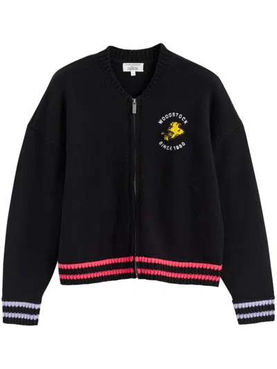 Chinti & Parker Snoopy Bomber Jacket In Black