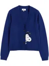 Chinti & Parker Snoopy Cardigan In Blue