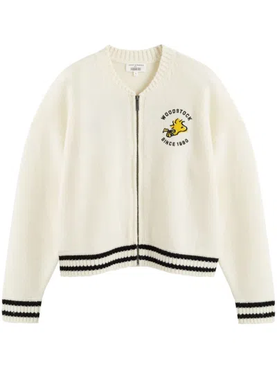 Chinti & Parker Snoopy Cardigan In Nude