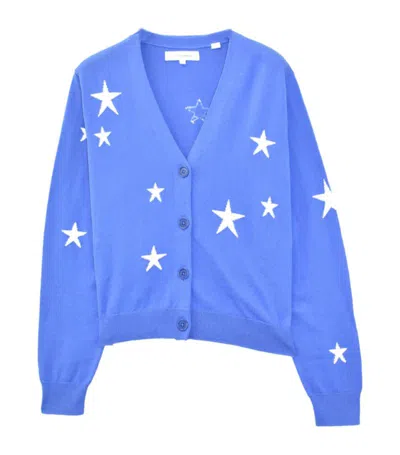 Chinti & Parker Star Intarsia Cardigan In Blue