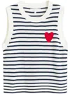 Chinti & Parker Striped Merino Knit Vest In Neutrals